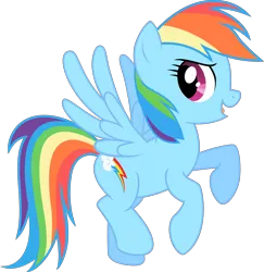 Size: 4185x4306 | Tagged: safe, artist:deyrasd, derpibooru import, rainbow dash, pegasus, pony, absurd resolution, female, mare, open mouth, simple background, smiling, solo, spread wings, transparent background, vector, wings