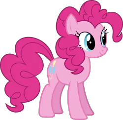 Size: 3560x3456 | Tagged: safe, artist:deyrasd, derpibooru import, pinkie pie, earth pony, pony, female, mare, simple background, smiling, solo, transparent background, vector