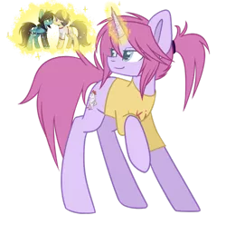 Size: 1024x1015 | Tagged: safe, artist:despotshy, derpibooru import, oc, oc:despot, oc:kissel, oc:nell, unofficial characters only, pony, unicorn, female, kissing, magic, mare, shipper on deck, solo