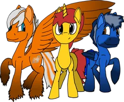 Size: 884x727 | Tagged: safe, artist:enter24, derpibooru import, oc, oc:skaj, oc:steel wing, unofficial characters only, pegasus, pony, unicorn, simple background, transparent background