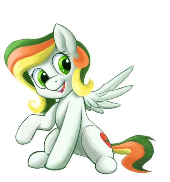 Size: 1400x1500 | Tagged: safe, derpibooru import, oc, oc:sweety leaf, unofficial characters only, pegasus, pony, 2017 community collab, derpibooru community collaboration, simple background, smiling, solo, transparent background