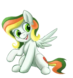 Size: 1400x1500 | Tagged: safe, derpibooru import, oc, oc:sweety leaf, unofficial characters only, pegasus, pony, 2017 community collab, derpibooru community collaboration, simple background, smiling, solo, transparent background