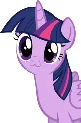 Size: 9058x13758 | Tagged: safe, artist:cyanlightning, derpibooru import, twilight sparkle, twilight sparkle (alicorn), alicorn, pony, pinkie pride, .svg available, :3, absurd resolution, catface, cute, female, folded wings, looking at you, mare, simple background, solo, transparent background, twiabetes, vector