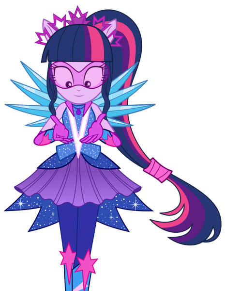 Size: 4384x5657 | Tagged: safe, artist:keronianniroro, derpibooru import, sci-twi, twilight sparkle, equestria girls, legend of everfree, absurd resolution, boots, crystal guardian, crystal wings, glasses, high heel boots, ponied up, ponytail, simple background, solo, sparkles, super ponied up, transparent background, vector, visor, wings