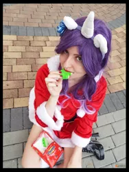 Size: 3456x4608 | Tagged: absurd resolution, artist:krazykari, clothes, cosplay, costume, derpibooru import, human, irl, irl human, peeps, photo, rarity, safe, santa costume, solo