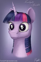 Size: 1419x2120 | Tagged: artist:bcrich40, bust, derpibooru import, gradient background, portrait, safe, solo, twilight sparkle