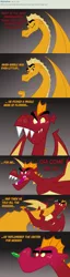 Size: 670x2615 | Tagged: artist:queencold, ask, ask caldera, blushing, comic, derpibooru import, dialogue, dragon, dragoness, dragon oc, female, garble, innuendo, male, mother and son, oc, oc:caldera, suggestive, teenaged dragon, text, tumblr