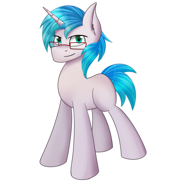 Size: 3700x3700 | Tagged: safe, artist:milkychocoberry, derpibooru import, oc, oc:proxyjack, unofficial characters only, pony, unicorn, 2017 community collab, derpibooru community collaboration, blank flank, glasses, looking at you, male, simple background, solo, transparent background