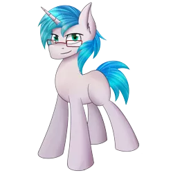 Size: 3700x3700 | Tagged: safe, artist:milkychocoberry, derpibooru import, oc, oc:proxyjack, unofficial characters only, pony, unicorn, 2017 community collab, derpibooru community collaboration, blank flank, glasses, looking at you, male, simple background, solo, transparent background