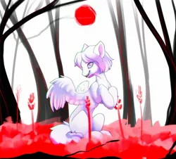 Size: 2000x1809 | Tagged: safe, artist:elvche, derpibooru import, oc, unofficial characters only, pegasus, pony, blood moon, commission, moon, wings