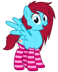 Size: 2400x3000 | Tagged: safe, artist:cheezedoodle96, derpibooru import, oc, oc:autumn moon, unofficial characters only, pegasus, pony, 2017 community collab, derpibooru community collaboration, .svg available, clothes, cute, cutie mark, female, happy, looking at you, mare, ocbetes, open mouth, simple background, smiling, socks, solo, spread wings, striped socks, svg, transparent background, vector