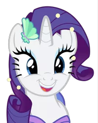 Size: 4360x5440 | Tagged: safe, artist:crimson, derpibooru import, rarity, mermaid, pony, unicorn, scare master, absurd resolution, bust, cute, hair ornament, looking at you, mermarity, open mouth, simple background, smiling, solo, transparent background, vector