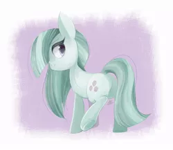 Size: 900x780 | Tagged: artist:sibashen, cute, derpibooru import, hair over one eye, looking back, marblebetes, marble pie, plot, safe, solo