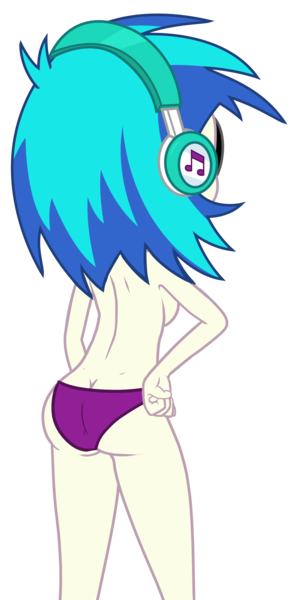 Size: 1500x3100 | Tagged: suggestive, artist:sketchmcreations, derpibooru import, edit, vinyl scratch, equestria girls, ass, breasts, butt, buttcrack, clothes, female, headphones, implied nudity, nude edit, nudity, panties, partial nudity, partial nudity edit, show accurate, sideboob, simple background, solo, solo female, topless, transparent background, underwear, underwear edit, vector