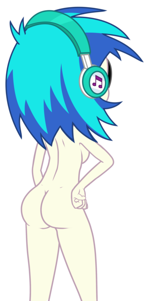 Size: 1500x3100 | Tagged: questionable, artist:sketchmcreations, derpibooru import, edit, vinyl scratch, equestria girls, ass, breasts, female, headphones, nude edit, nudity, show accurate, sideboob, simple background, solo, solo female, transparent background, vector