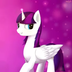 Size: 1200x1200 | Tagged: safe, artist:lukesaurusflavius, derpibooru import, oc, oc:twily star, unofficial characters only, alicorn, pony, alicorn oc, offspring, parent:twilight sparkle, solo