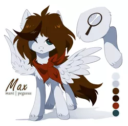 Size: 860x842 | Tagged: safe, artist:hioshiru, derpibooru import, oc, oc:max, unofficial characters only, pegasus, pony, clothes, reference sheet, scarf, simple background, solo, white background