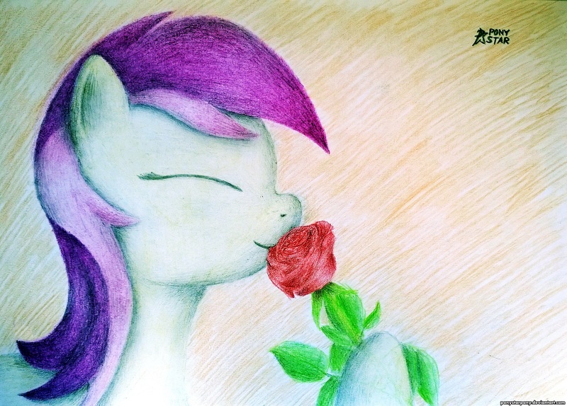 Size: 2789x2000 | Tagged: artist:ponystarpony, derpibooru import, flower, rose, roseluck, safe, solo, traditional art