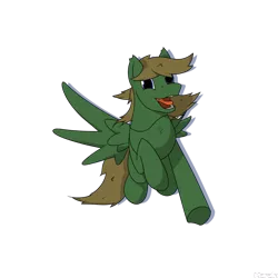 Size: 1024x1024 | Tagged: safe, artist:carson marain, derpibooru import, oc, oc:ebony, unofficial characters only, flying, happy, simple background, solo, transparent background