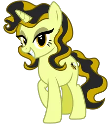 Size: 2700x3000 | Tagged: safe, artist:cheezedoodle96, derpibooru import, oc, oc:vanilla honey, unofficial characters only, bee, pony, unicorn, 2017 community collab, derpibooru community collaboration, .svg available, cutie mark, eyeshadow, female, looking at you, makeup, mare, simple background, smiling, solo, svg, transparent background, vector