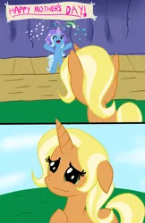 Size: 2584x3992 | Tagged: safe, artist:trixeed, derpibooru import, idw, sunflower spectacle, trixie, pony, unicorn, spoiler:comic, spoiler:comic40, cute, diatrixes, female, filly, filly trixie, mare, younger