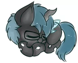 Size: 1280x1036 | Tagged: artist:wickedsilly, changeling, changeling oc, cute, derpibooru import, eyes closed, glasses, oc, ocbetes, oc:stratamax, raffle prize, safe, sleeping, solo, unofficial characters only