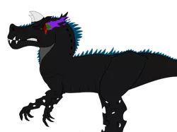 Size: 1024x767 | Tagged: artist:tyler3967, changeling, corrupted, dark magic, derpibooru import, dragon, hybrid, king sombra, magic, oc, safe, solo, sombra eyes