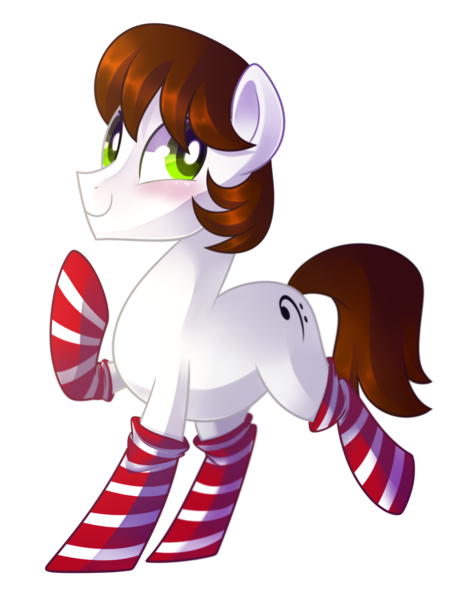 Size: 1596x2116 | Tagged: safe, artist:drawntildawn, derpibooru import, oc, unofficial characters only, earth pony, pony, clothes, simple background, socks, solo, striped socks, transparent background