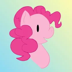 Size: 1024x1024 | Tagged: artist:pansyseed, beady eyes, bust, derpibooru import, gradient background, pinkie pie, portrait, safe, smiling, solo