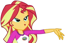 Size: 5438x3600 | Tagged: safe, artist:sketchmcreations, derpibooru import, sunset shimmer, equestria girls, legend of everfree, absurd resolution, open mouth, raised arm, simple background, solo, transparent background, vector
