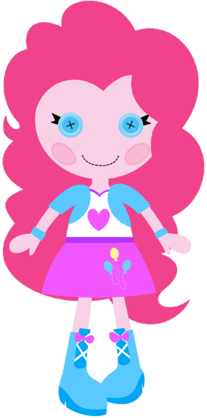 Size: 1024x2068 | Tagged: safe, artist:ra1nb0wk1tty, derpibooru import, pinkie pie, equestria girls, chibi, clothes, crossover, cute, diapinkes, doll, lalaloopsy, simple background, skirt, solo, toy, transparent background