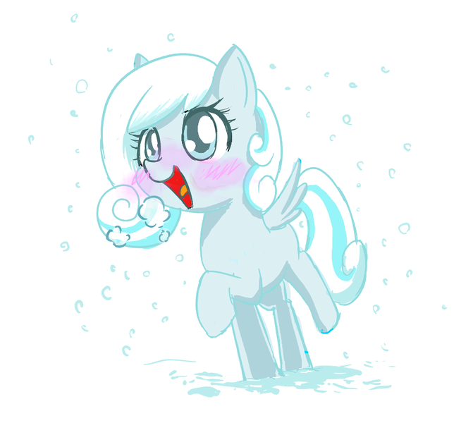 Size: 874x802 | Tagged: safe, artist:phoenixperegrine, derpibooru import, oc, oc:snowdrop, unofficial characters only, pegasus, pony, cute, ocbetes, raised hoof, snow, snowbetes, snowfall, solo