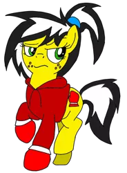 Size: 1400x1900 | Tagged: safe, artist:toyminator900, derpibooru import, oc, oc:uppercute, unofficial characters only, earth pony, pony, boxing gloves, clothes, hoodie, simple background, solo, transparent background