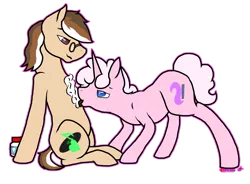 Size: 1024x754 | Tagged: suggestive, artist:anxiouslilnerd, derpibooru import, oc, oc:andante, oc:drawalot, unofficial characters only, earth pony, pony, unicorn, fetish, gay, male, marshmallow fluff, request