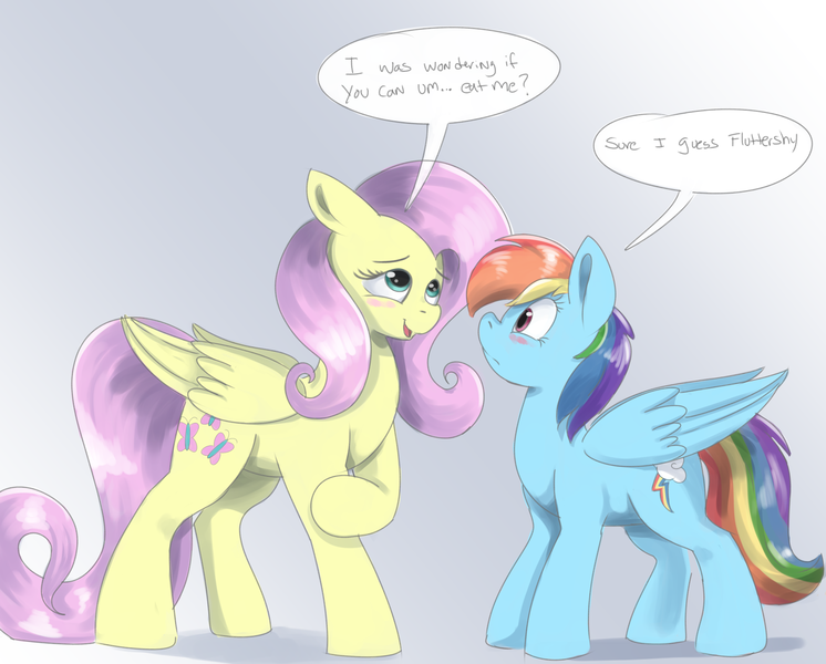 Size: 2630x2116 | Tagged: safe, artist:swiftsketchpone, derpibooru import, fluttershy, rainbow dash, blushing, dialogue, embarrassed, female, fetish, flutterdash, imminent vore, lesbian, shipping, size difference, willing vore