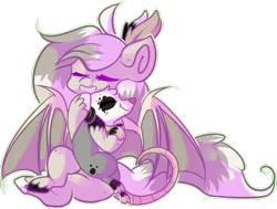 Size: 1024x774 | Tagged: safe, derpibooru import, oc, oc:ghost rose, unofficial characters only, bat pony, opossum, pony, feather, pet, pet oc