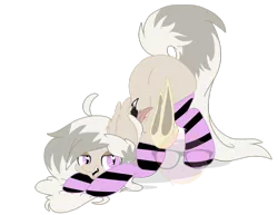 Size: 1024x792 | Tagged: safe, derpibooru import, oc, oc:ghost rose, unofficial characters only, bat pony, pony, clothes, face down ass up, heart eyes, knee high socks, simple background, socks, solo, striped socks, transparent background, wingding eyes