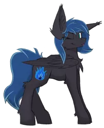 Size: 3134x3869 | Tagged: safe, artist:wingedthoughts, derpibooru import, oc, oc:midnight light, unofficial characters only, pegasus, pony, 2017 community collab, derpibooru community collaboration, one eye closed, simple background, solo, transparent background, wink