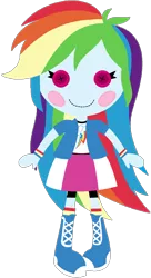Size: 1024x1880 | Tagged: safe, artist:ra1nb0wk1tty, derpibooru import, rainbow dash, equestria girls, clothes, crossover, cute, dashabetes, doll, lalaloopsy, simple background, skirt, solo, toy, transparent background