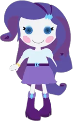 Size: 1024x1691 | Tagged: safe, artist:ra1nb0wk1tty, derpibooru import, rarity, equestria girls, clothes, crossover, cute, doll, lalaloopsy, raribetes, simple background, skirt, solo, toy, transparent background