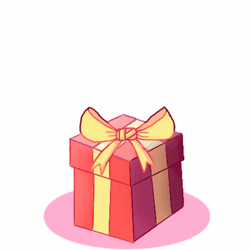 Size: 1024x1024 | Tagged: safe, artist:polishcrossoverfan, derpibooru import, pinkie pie, pony, animated, box, chest fluff, christmas, cute, diapinkes, ear fluff, gif, pony in a box, present, smiling, solo