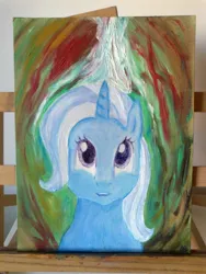 Size: 1944x2592 | Tagged: safe, artist:sigridmarialer, derpibooru import, trixie, pony, unicorn, bust, cute, female, looking up, mare, oil painting, portrait, solo, traditional art