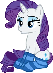 Size: 9495x13149 | Tagged: absurd resolution, artist:cyanlightning, clothes, derpibooru import, lidded eyes, ppov, rarity, safe, simple background, sitting, socks, solo, striped socks, .svg available, transparent background, vector