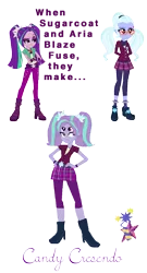 Size: 778x1440 | Tagged: safe, artist:animeponynintendo, derpibooru import, aria blaze, sugarcoat, equestria girls, fusion, multiple eyes