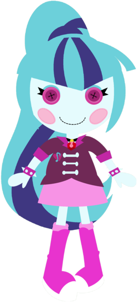 Size: 1024x2251 | Tagged: safe, artist:ra1nb0wk1tty, derpibooru import, sonata dusk, equestria girls, button eyes, cute, doll, lalaloopsy, simple background, solo, sonatabetes, toy, transparent background