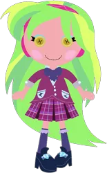 Size: 1024x1648 | Tagged: safe, artist:ra1nb0wk1tty, derpibooru import, lemon zest, equestria girls, friendship games, button eyes, crossover, cute, doll, lalaloopsy, simple background, solo, toy, transparent background, zestabetes