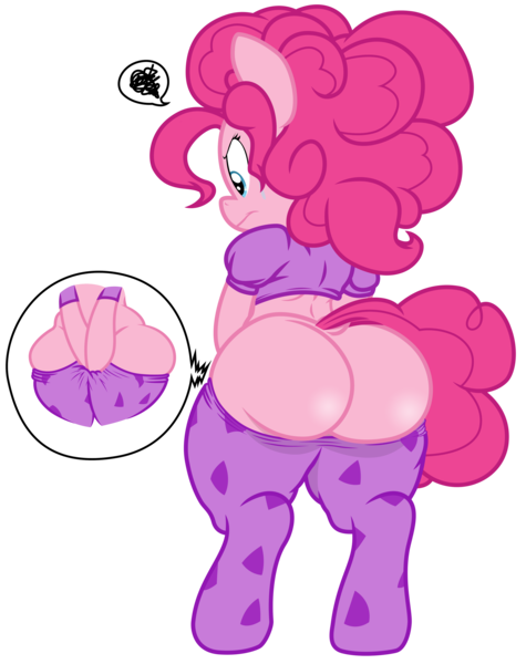 Size: 3958x5000 | Tagged: absurd resolution, anthro, artist:kooner-cz, artist:purple-yoshi-draws, ass, balloonbutt, bipedal, bottom heavy, clothes, cosplay, costume, costume swap, derpibooru import, dock, edit, equestria girls outfit, female, frustrated, pinkie pie, questionable, simple background, solo, solo female, the ass was fat, transparent background, vector, wardrobe malfunction, wide hips