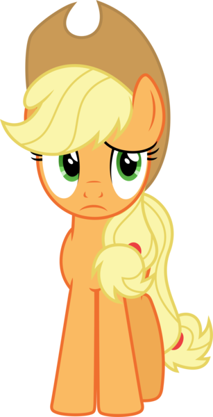 Size: 3001x5865 | Tagged: safe, artist:deratrox, derpibooru import, applejack, earth pony, pony, 28 pranks later, .svg available, absurd resolution, simple background, solo, transparent background, vector, worried