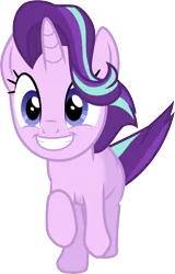 Size: 3001x4683 | Tagged: safe, artist:cloudyglow, derpibooru import, starlight glimmer, pony, unicorn, .ai available, absurd resolution, cute, female, glimmerbetes, mare, simple background, smiling, solo, transparent background, trotting, vector