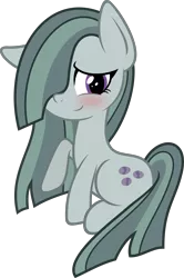 Size: 3985x6000 | Tagged: absurd resolution, artist:slb94, blushing, cute, derpibooru import, marblebetes, marble pie, raised hoof, safe, simple background, sitting, smiling, solo, transparent background, vector
